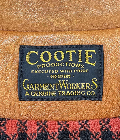 COOTIE シングルライダースジャケット 鹿革 メンズ SIZE M クーティー