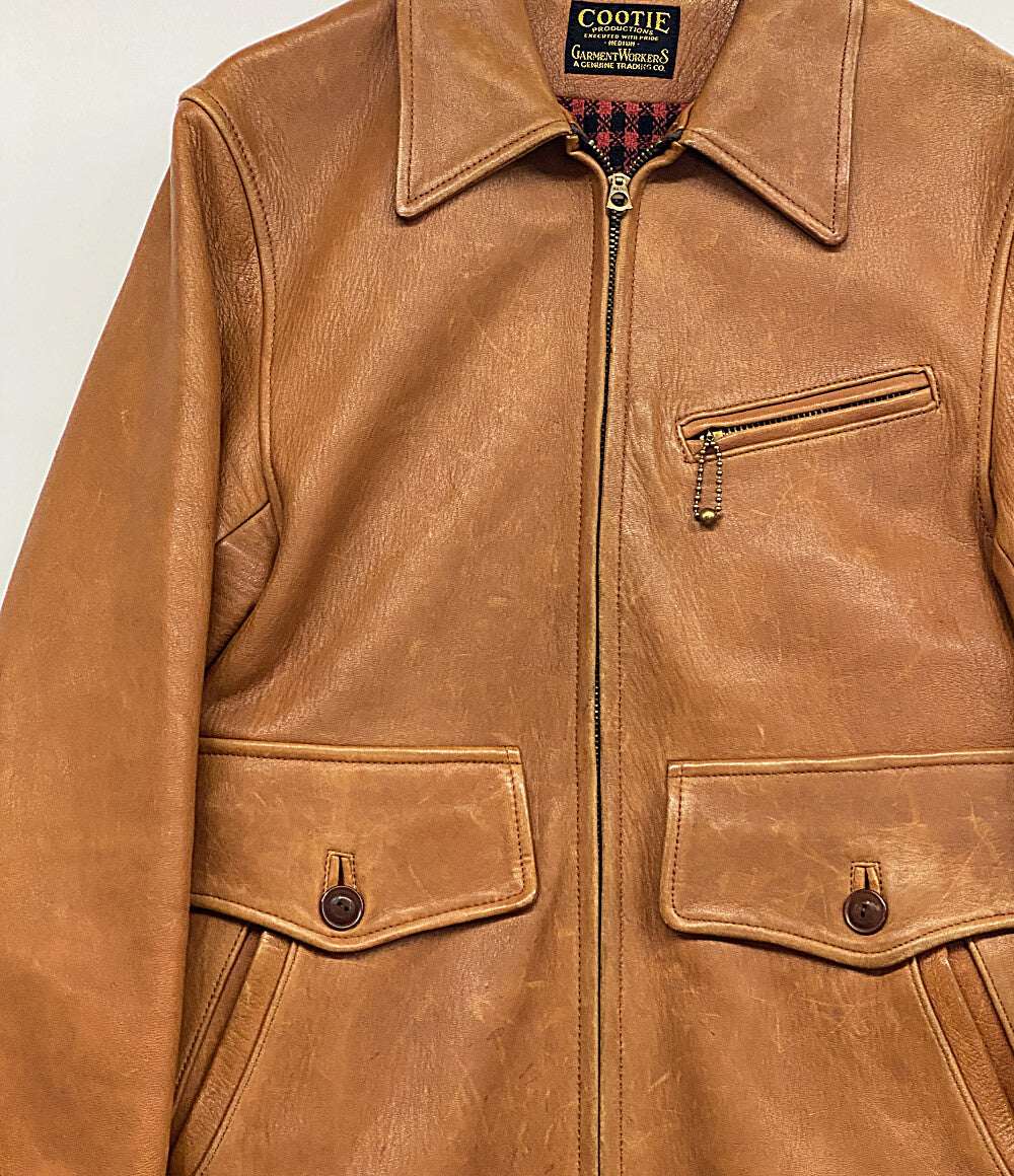 COOTIE シングルライダースジャケット 鹿革 メンズ SIZE M クーティー