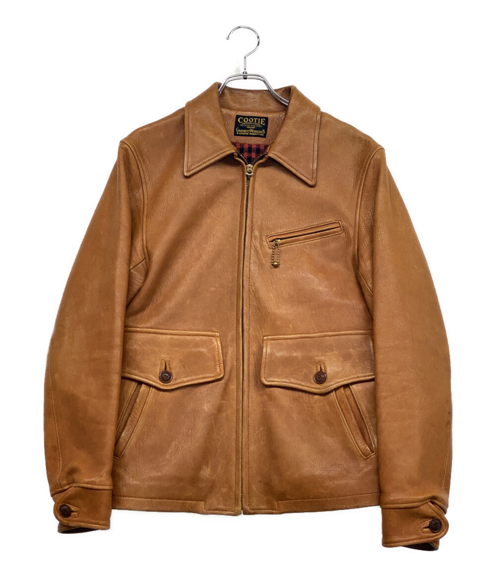 COOTIE シングルライダースジャケット 鹿革 メンズ SIZE M クーティー