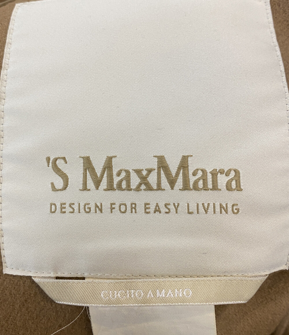 'S MaxMara エス マックスマーラ フード付きウールコート ベージュ レディース SIZE 40