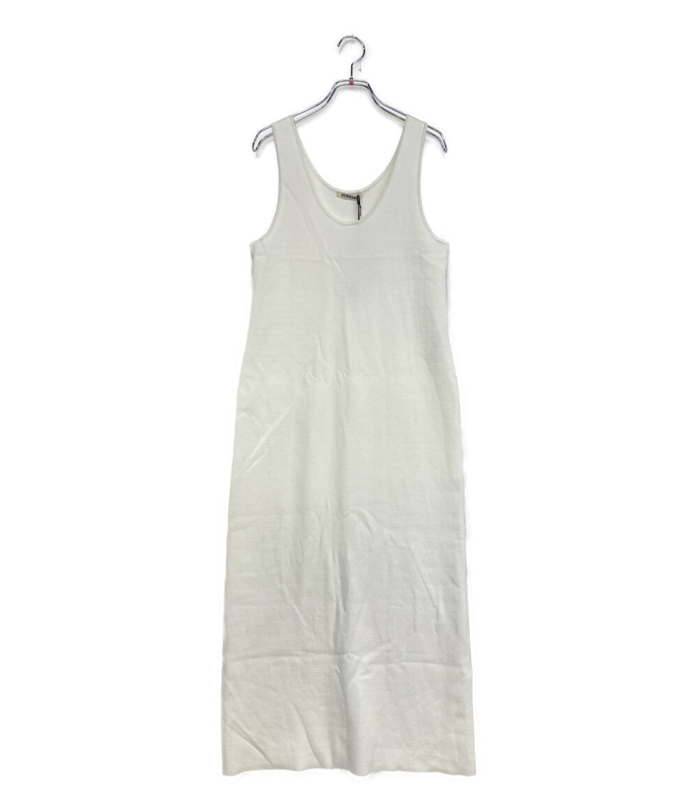 美品 AURALEE ノースリーブワンピース COTTON SILK STRETCH DOUBLE