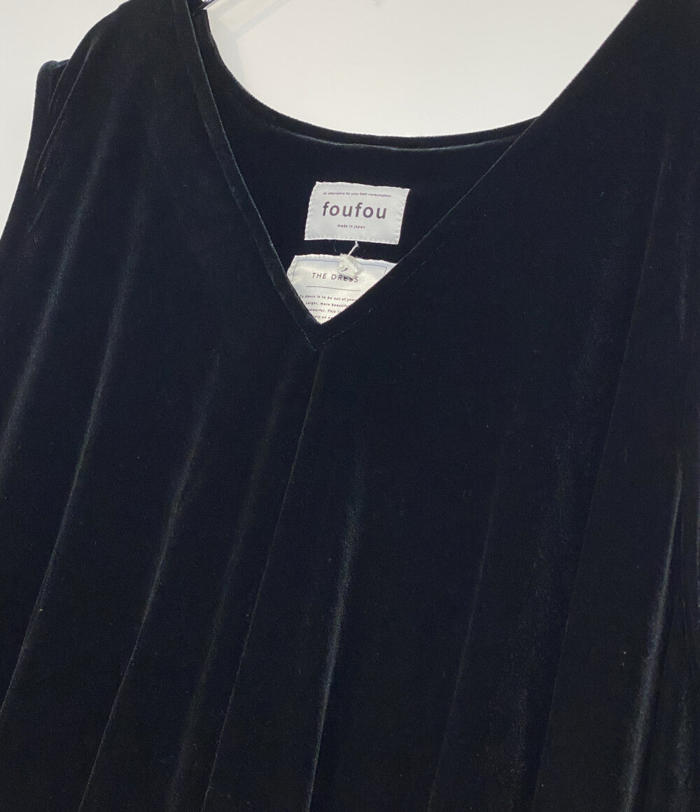 FOUFOU フーフー ノースリーブワンピース FF92OP03 BLACK レディース SIZE 1