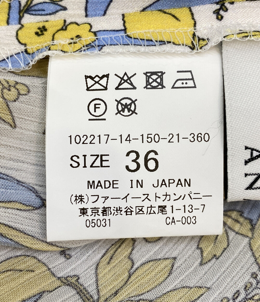 ANAYI 長袖ワンピース シルエットミニフラワープリント レディース SIZE 36 アナイ