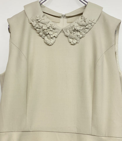 foxey ノースリーブワンピース 43191-A00051KE フラワー刺繍 レディース SIZE 40 フォクシー