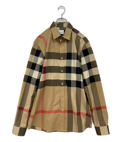 美品 BURBERRY 長袖シャツ ノバチェック メンズ SIZE M バーバリー