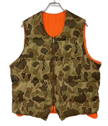 Eddie bauer ダウンベスト 70s 80s リバーシブル カモフラ メンズ SIZE XL エディー・バウアー