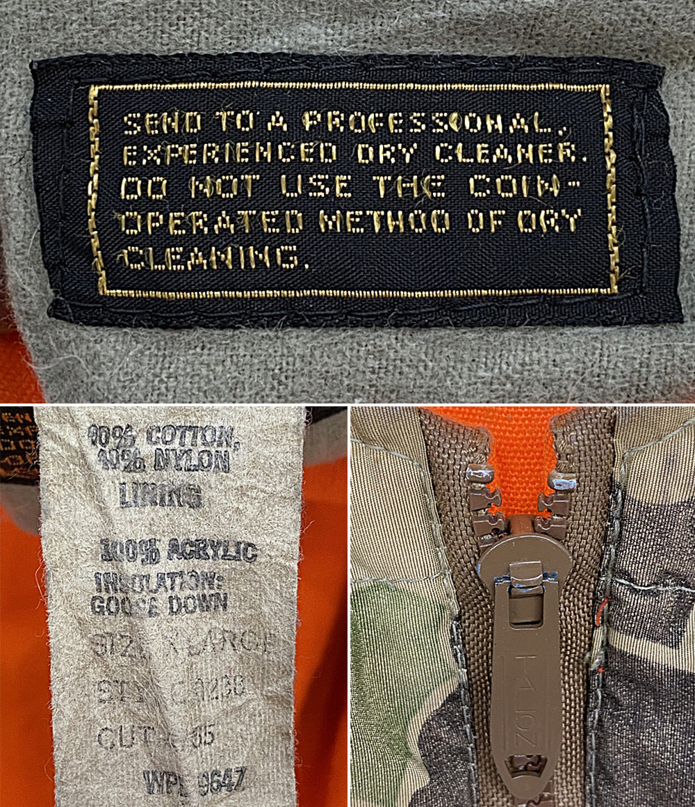 Eddie bauer ダウンベスト 70s 80s リバーシブル カモフラ メンズ SIZE XL エディー・バウアー