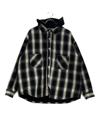 SAINT MICHAEL チェック シャツパーカー SM-A23-0000-046 メンズ SIZE L セントマイケル