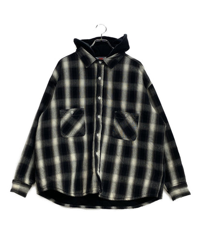 SAINT MICHAEL チェック シャツパーカー SM-A23-0000-046 メンズ SIZE L セントマイケル