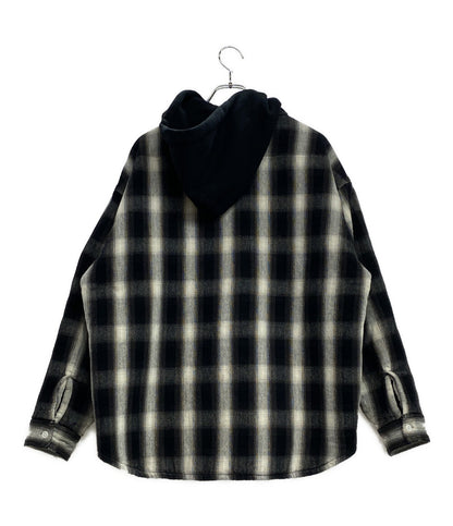 SAINT MICHAEL チェック シャツパーカー SM-A23-0000-046 メンズ SIZE L セントマイケル
