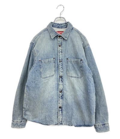 Supreme デニムジャケット faux shearling lined work shirt メンズ SIZE S シュプリーム