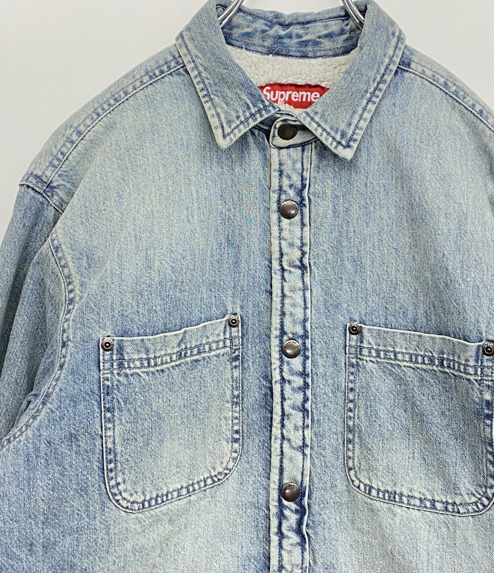Supreme デニムジャケット faux shearling lined work shirt メンズ SIZE S シュプリーム