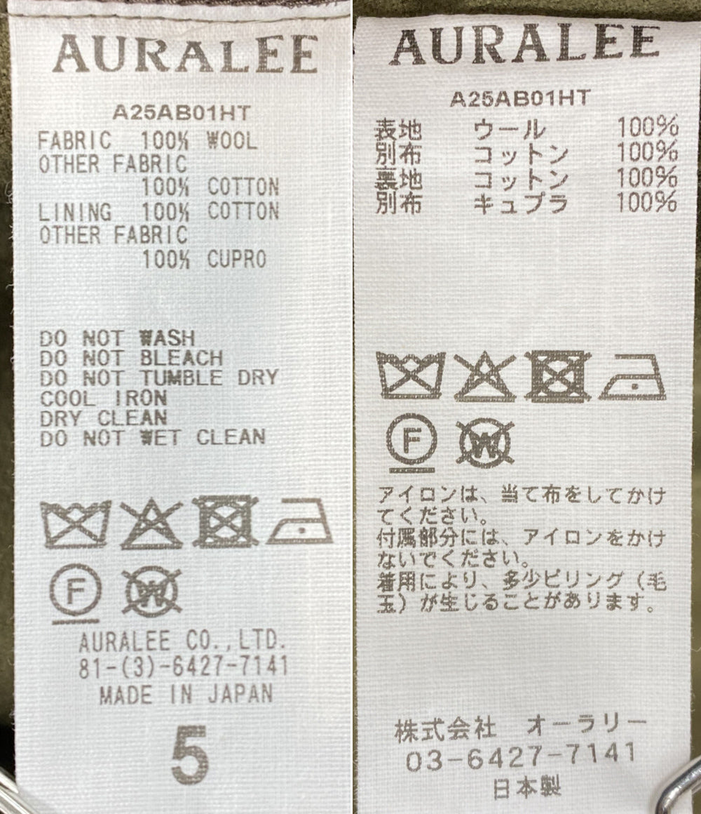 AURALEE ジップアップブルゾン HOMESPUN TWEED ZIP BLOUSON A25AB01HT メンズ SIZE 5 オーラリー