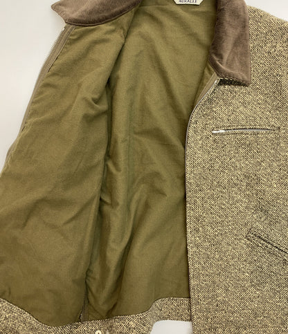 AURALEE ジップアップブルゾン HOMESPUN TWEED ZIP BLOUSON A25AB01HT メンズ SIZE 5 オーラリー