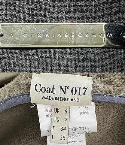 美品 VICTORIA BECKHAM ヴィクトリア ベッカム コート カーキ CT017 レディース SIZE 34
