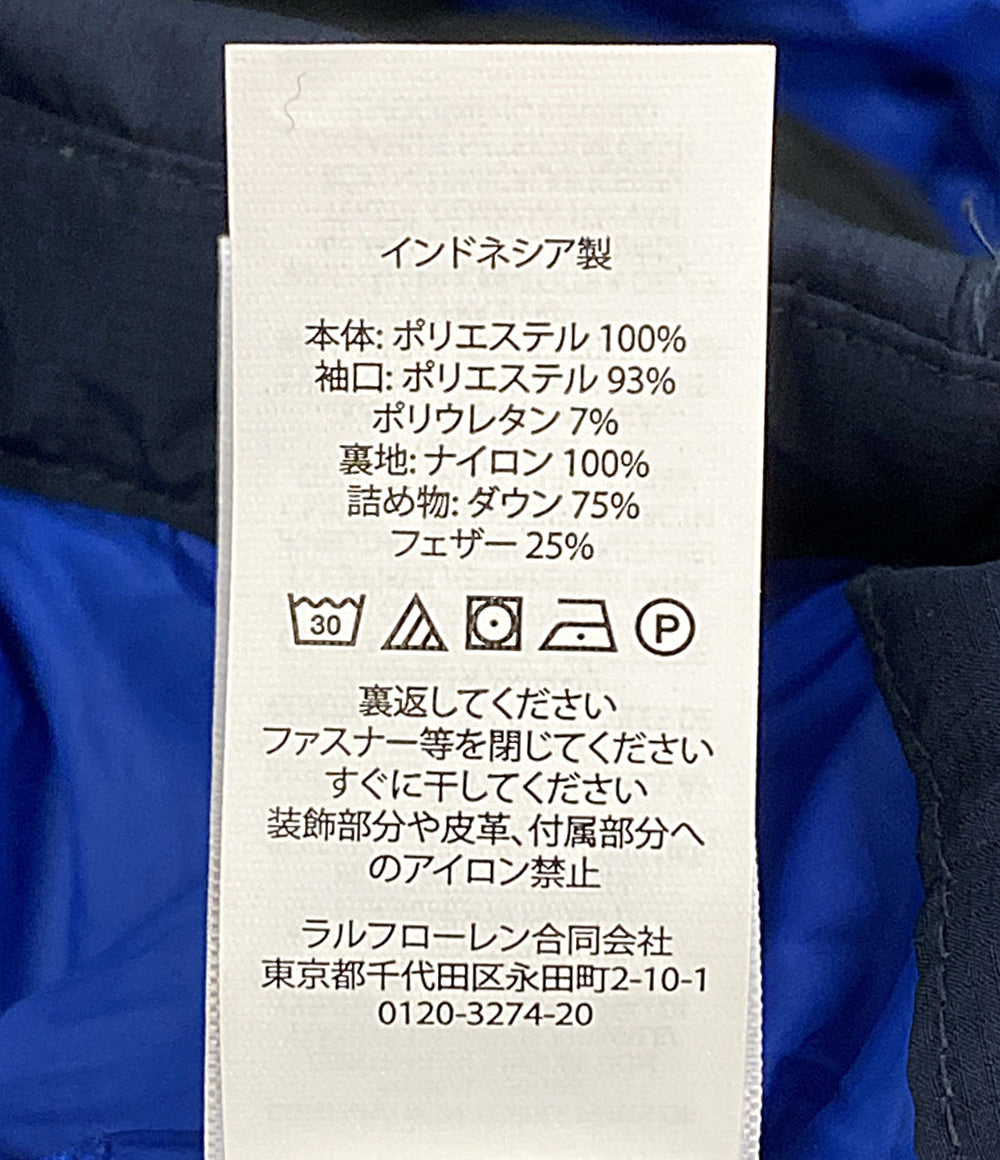 RALPH LAUREN ダウンジャケット ネイビー ビックポニー フード付き メンズ SIZE M ラルフローレン