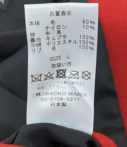 WACKO MARIA レザーバーシティジャケット メンズ SIZE L ワコマリア