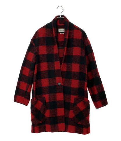 ISABEL MARANT コート 赤黒チェック レディース SIZE 34 イザベルマラン