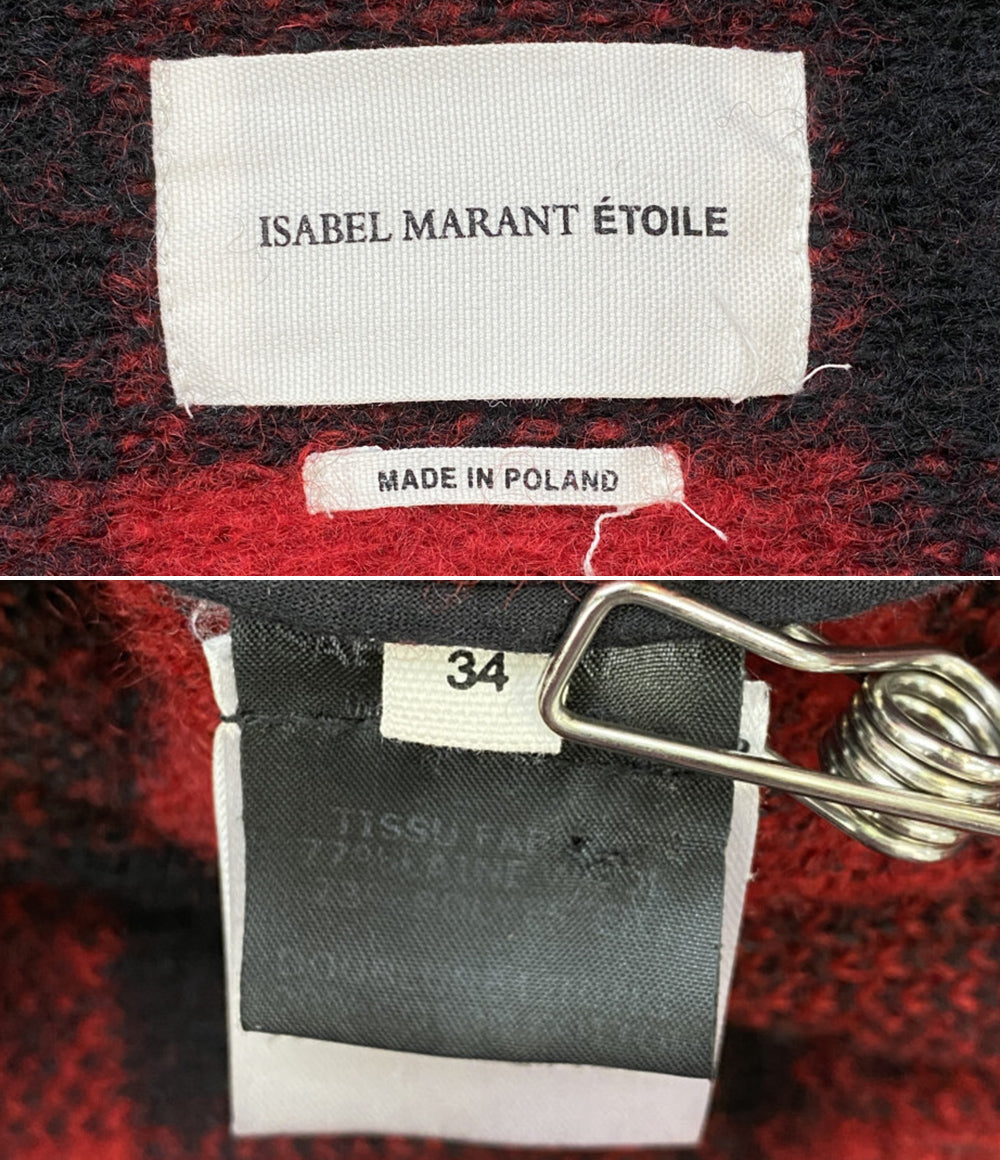 ISABEL MARANT コート 赤黒チェック レディース SIZE 34 イザベルマラン