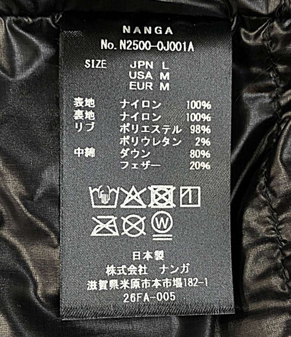 美品 NANGA ダウンジャケット N2500-0J001A BLK メンズ SIZE L ナンガ