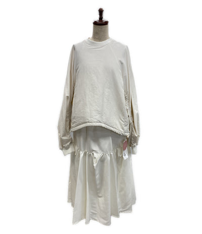 美品 emmi エミ セットアップ 中綿プルオーバー スカート レディース SIZE 1