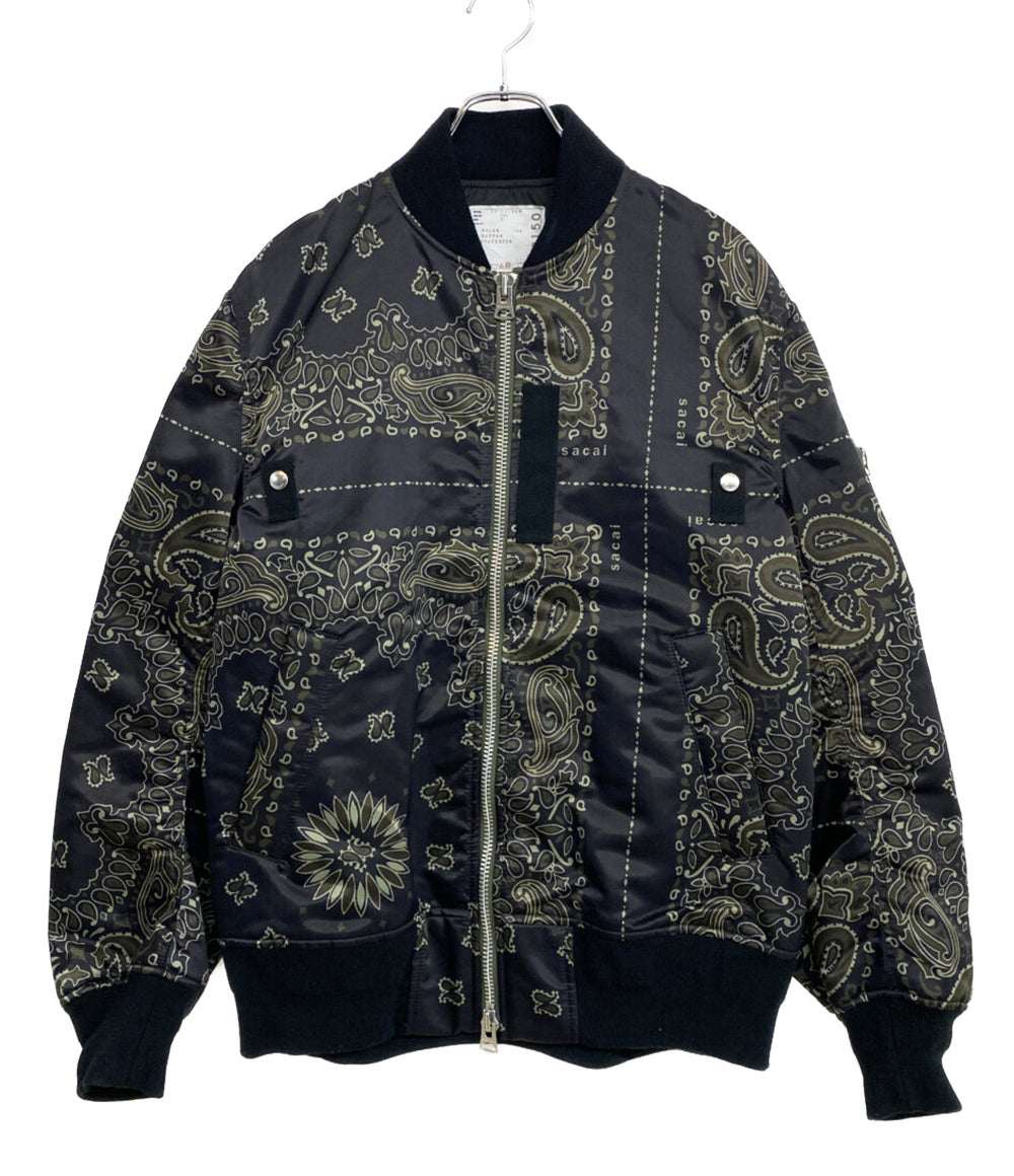 Sacai Dr.Woo ブルゾンBANDANA PRINT MA-1 BOMBER JACKET ペイズリー