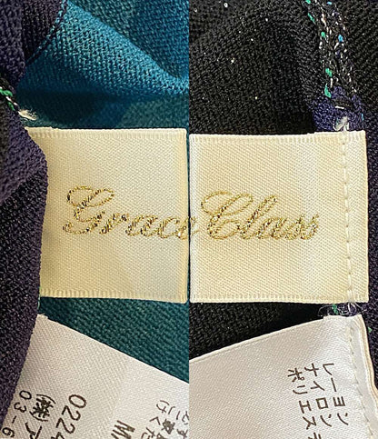 Grace Class ノースリーブワンピース マルチカラーボーダー レディース SIZE 36 グレースクラス