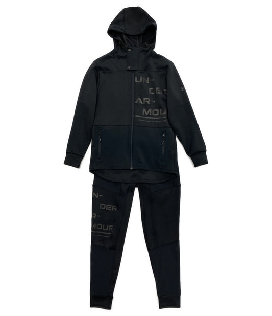 UNDER ARMOUR UAハイブリッド ニットジャケット・パンツ 上下セット ブラック 2020FW メンズ SIZE L アンダーアーマー