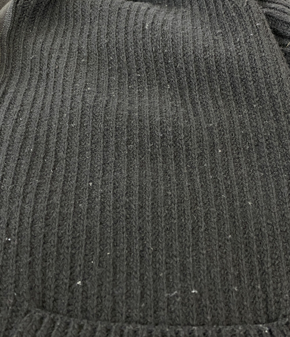 MONCLER ニット切り替えダウンコート H20939B00009 ブラック レディース SIZE XS モンクレール