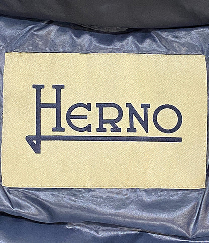 HERNO ダウンジャケット ファー付き ネイビー 30457-28801-1 レディース SIZE 38 ヘルノ