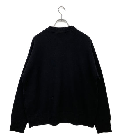 AMI Alexandre Mattiussi ニット ハート プリント ブラック メンズ SIZE M アミアレクサンドレマチウシ