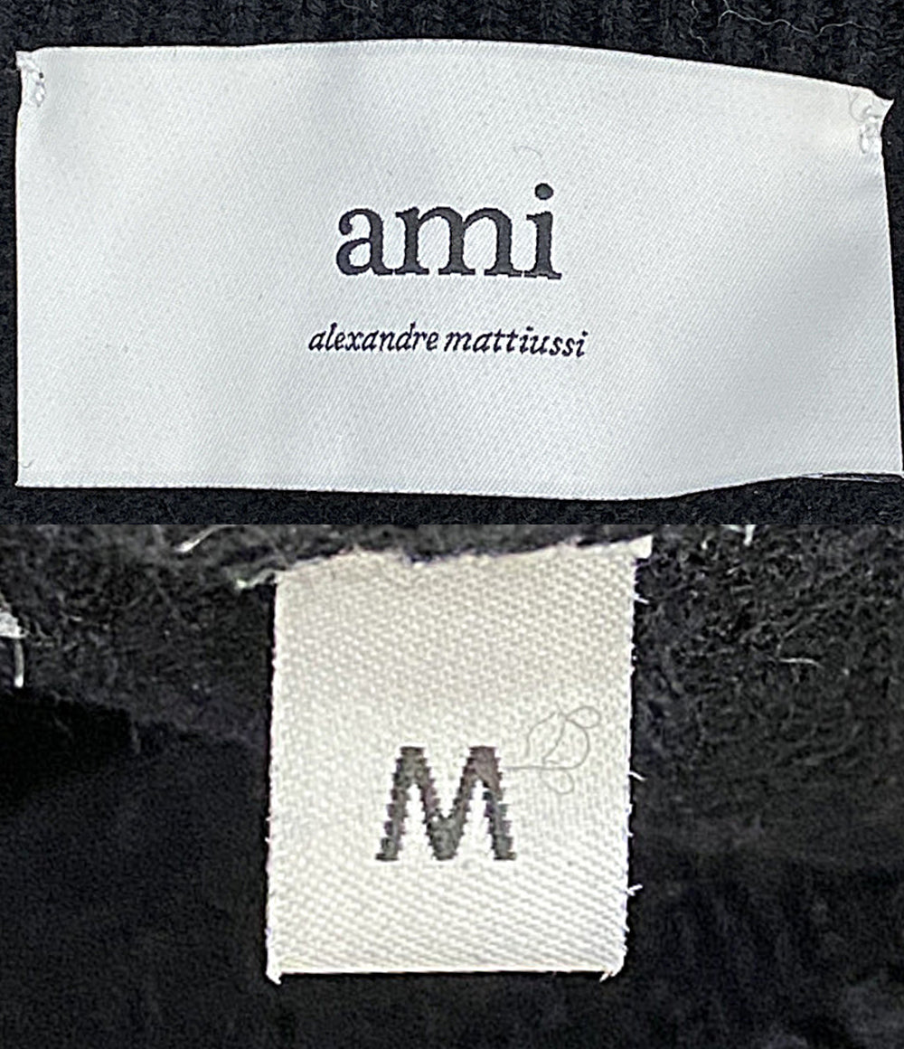 AMI Alexandre Mattiussi ニット ハート プリント ブラック メンズ SIZE M アミアレクサンドレマチウシ
