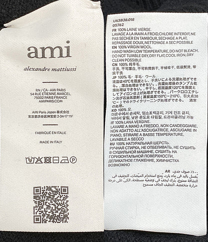 AMI Alexandre Mattiussi ニット ハート プリント ブラック メンズ SIZE M アミアレクサンドレマチウシ