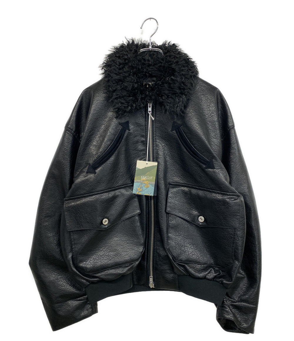 美品 B.BALLSY／BLK ビーボールジー ジャケット Western faux leatsher work jacket BS1050 メンズ SIZE L