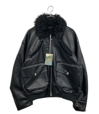 美品 B.BALLSY／BLK ビーボールジー ジャケット Western faux leatsher work jacket BS1050 メンズ SIZE L