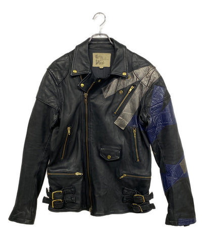 the black dollars ブラックダラーズ ライダースジャケット ダブルライダース ブラック 7080790032 メンズ SIZE L