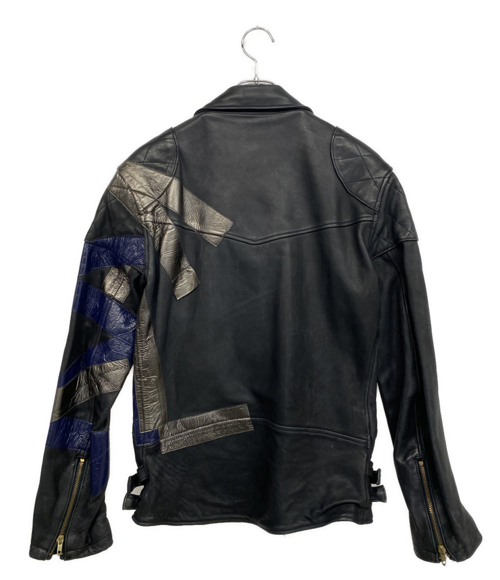 the black dollars ブラックダラーズ ライダースジャケット ダブルライダース ブラック 7080790032 メンズ SIZE L
