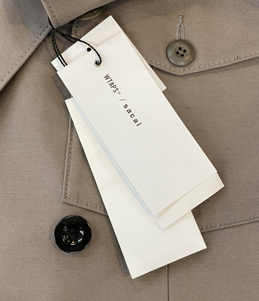 美品 sacai×WTAPS ダブルタップス コットン バック サテン ジャケット