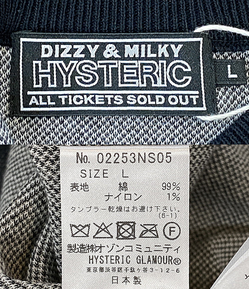 美品 HYSTERIC GLAMOUR ニット ブラック 02253NS05 メンズ SIZE L ヒステリックグラマー