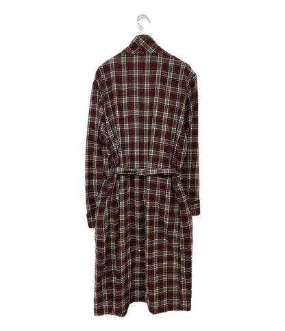 PENDLETON コート 古着 USA製 レッド チェック ガウン メンズ SIZE L ペンドルトン