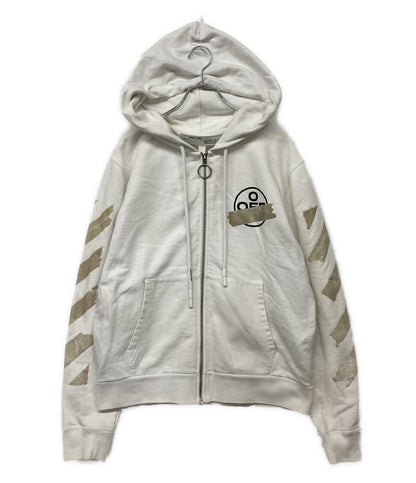 OFF-WHITE スウェットジップパーカー メンズ SIZE L オフホワイト