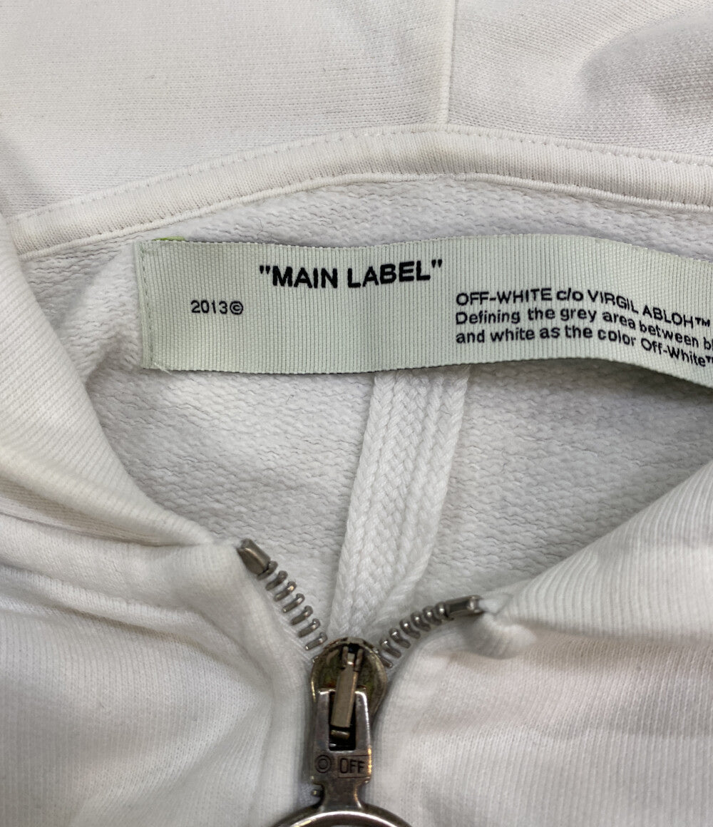 OFF-WHITE スウェットジップパーカー メンズ SIZE L オフホワイト
