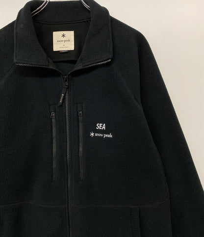 SNOW PEAK×WIND AND SEA スノーピーク ウィンダンシー フリースジャケット ブラック メンズ SIZE M