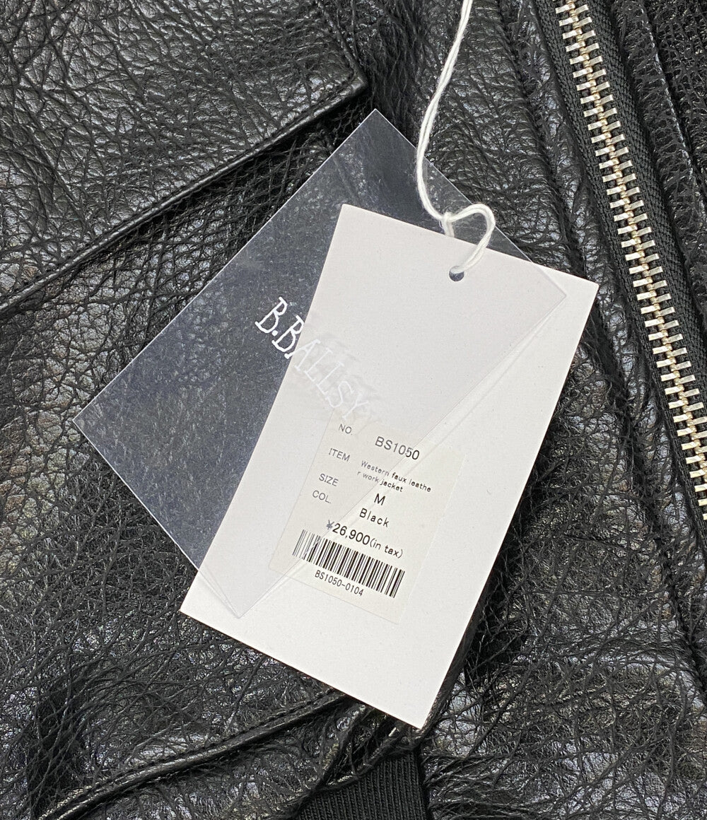 美品 b.ballsy ボールジーブラザーズ ジャケット Western faux leather work jacket メンズ SIZE M