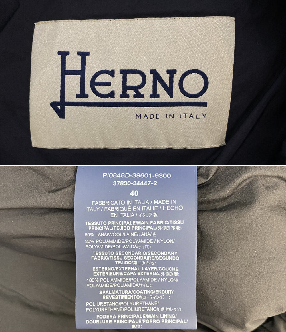 HERNO ダウン切替コート フーディ PI0848D-39601-9300 レディース SIZE 40 ヘルノ