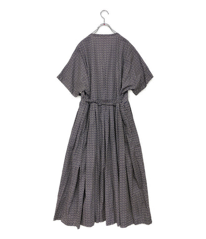 美品 TOUJOURS 半袖ワンピース カシュクールワンピ 総柄 レディース SIZE 1 トゥジュー
