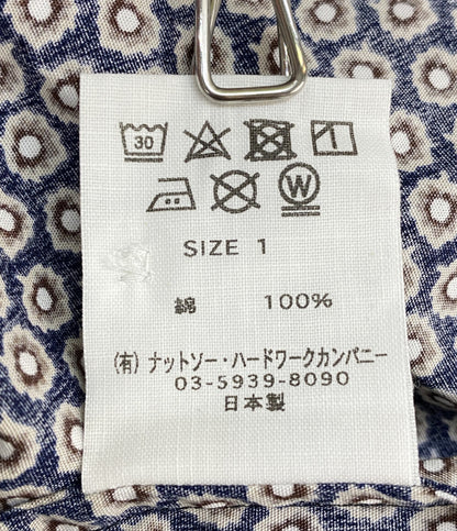 美品 TOUJOURS 半袖ワンピース カシュクールワンピ 総柄 レディース SIZE 1 トゥジュー