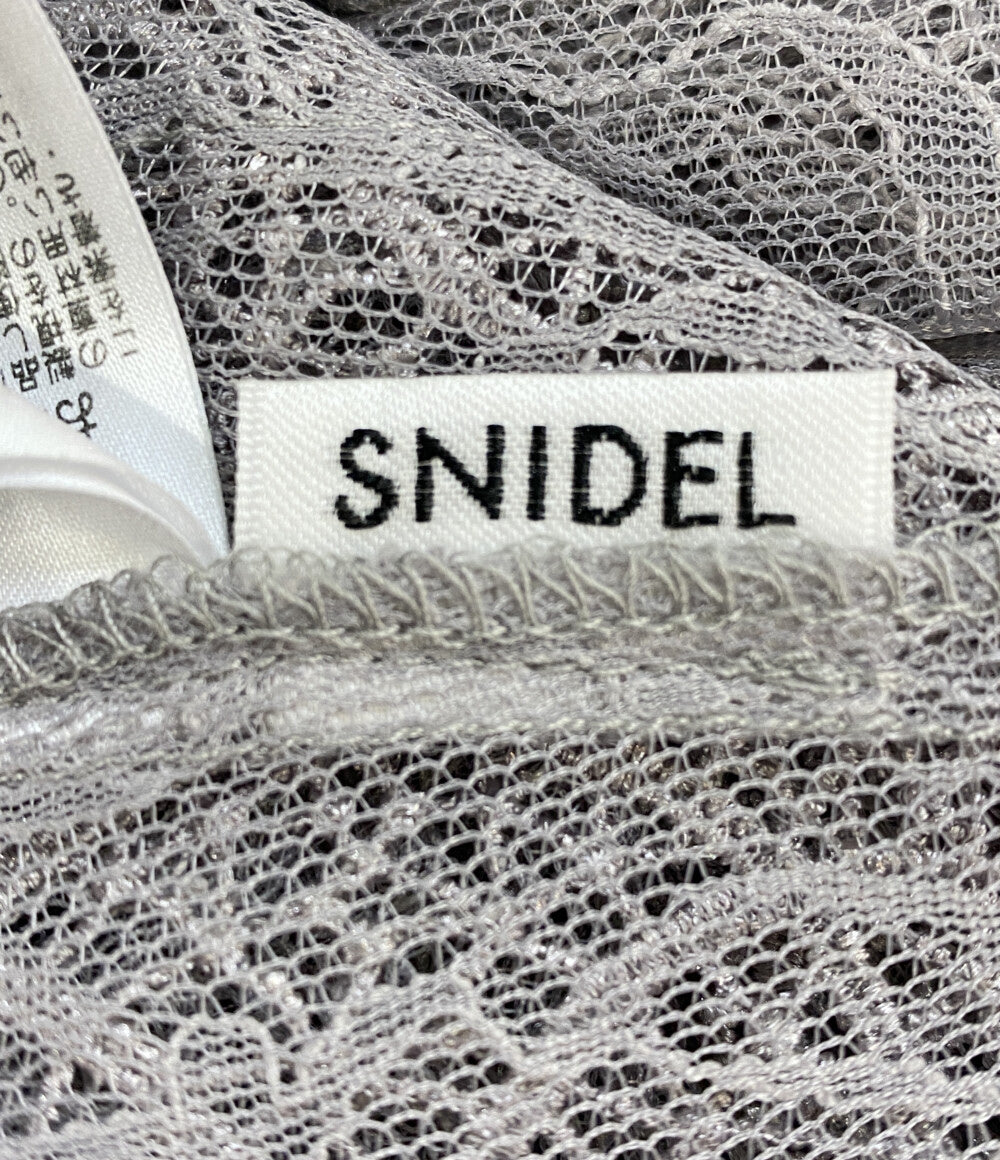 snidel 半袖ワンピース ベストレイヤードレースワンピ グレー SWFO225031 レディース SIZE 1 スナイデル