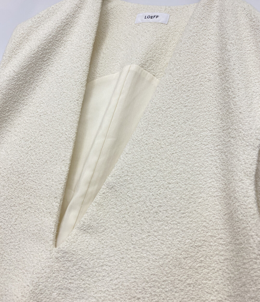 美品 LOEFF ロエフ ミニループベスト レディース SIZE -