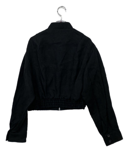 美品 SINME シンメ リネンジップブルゾン BLK SY10-01 レディース SIZE M